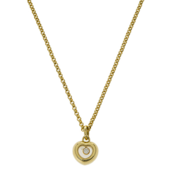 Chopard Miss Happy Yellow Gold and Diamond Pendant Necklace