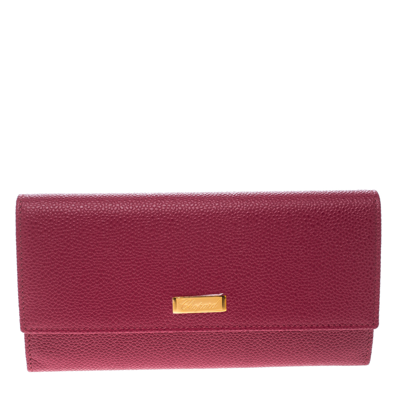 Chopard Red Leather Miss Happy Continental Wallet 