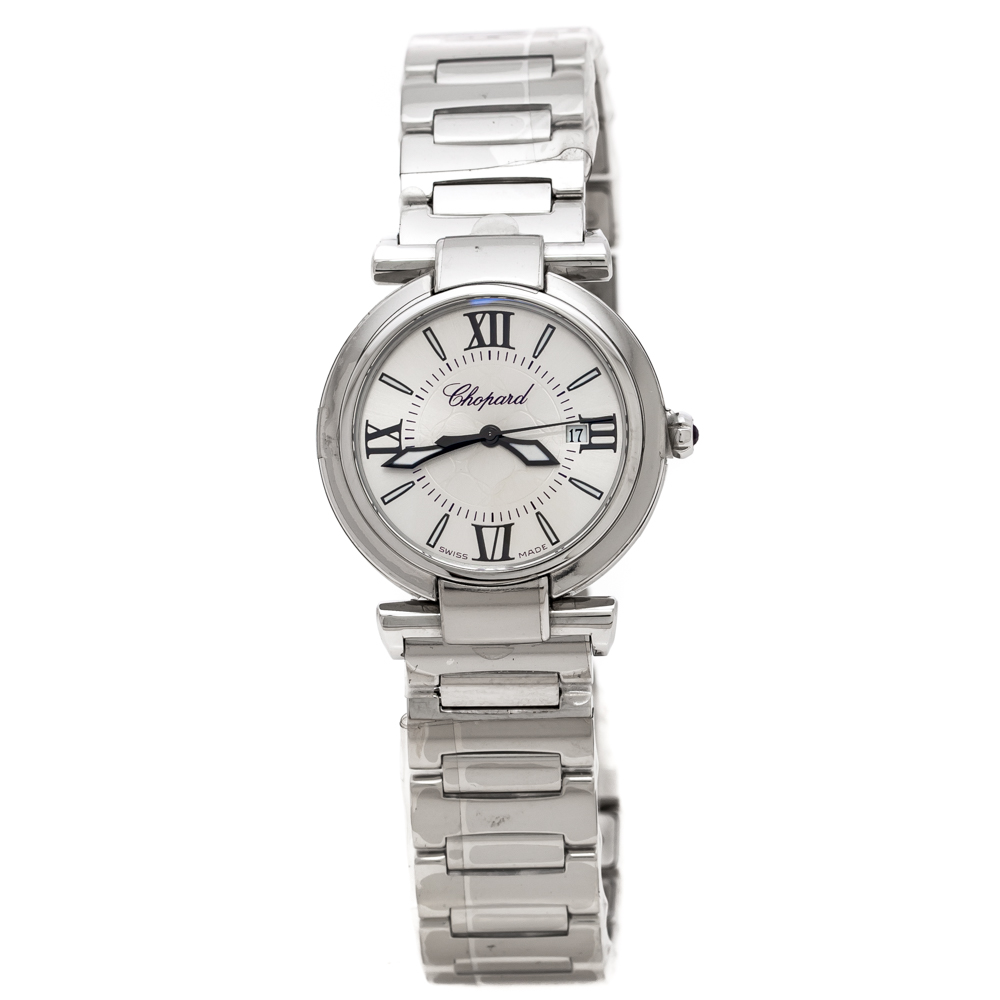 Pre-owned Chopard Silver Stainless Steel Imperiale 388541-3002 Women's Wristwatch 28 Mm