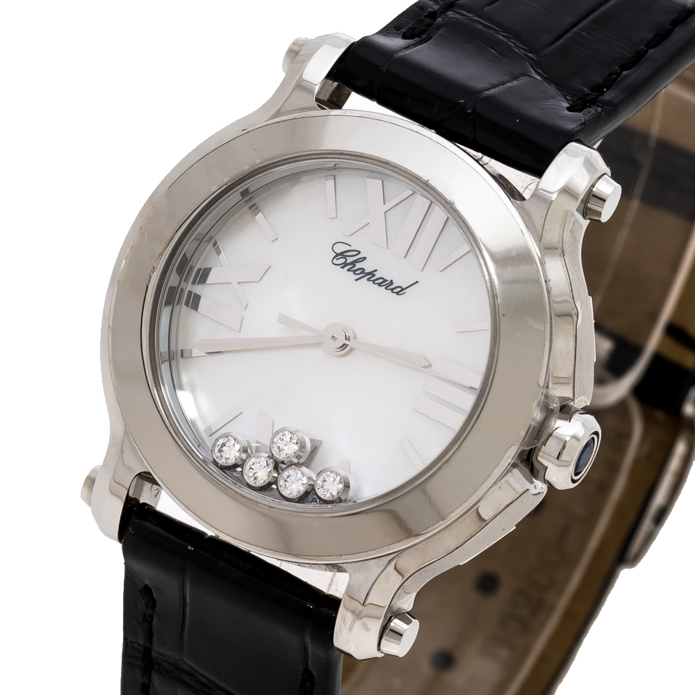 

Chopard Mother of Pearl Stainless Steel Happy Sport, Black