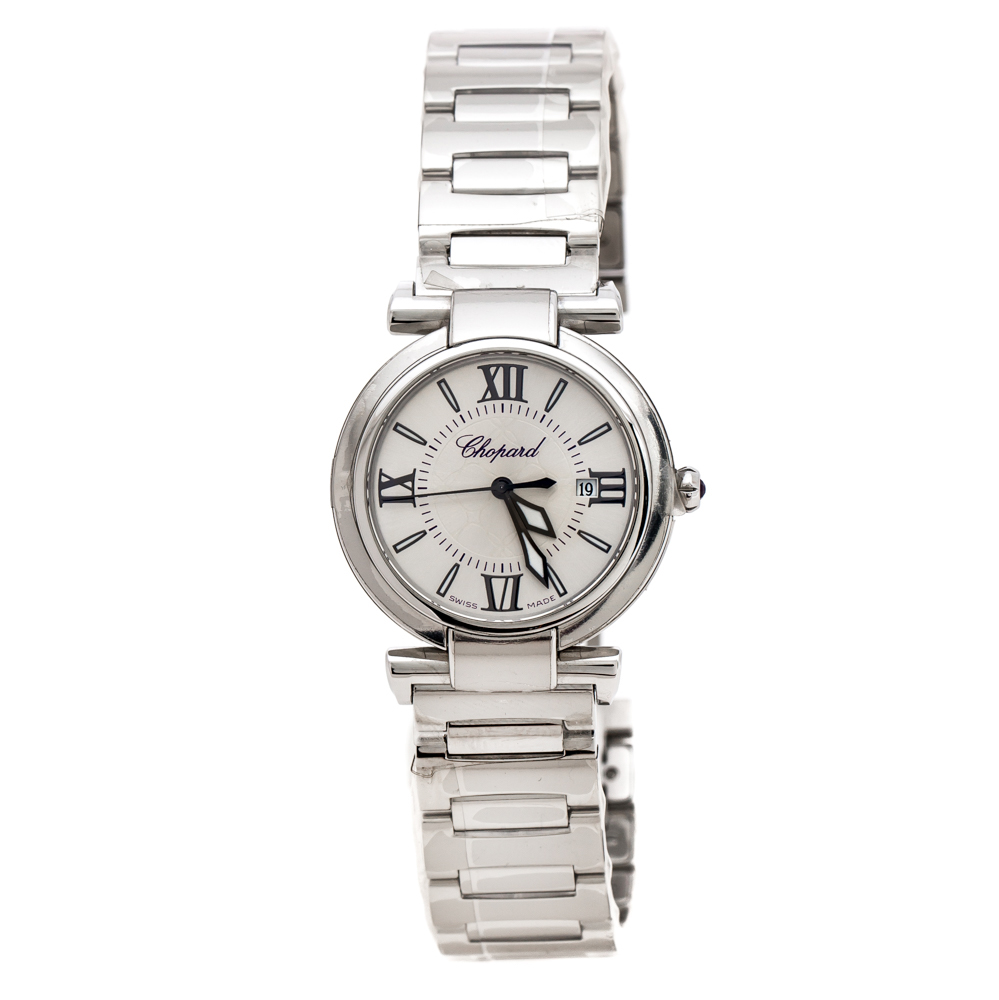 Pre-owned Chopard Silver Stainless Steel Imperiale 388541-3002 Women's Wristwatch 28 Mm