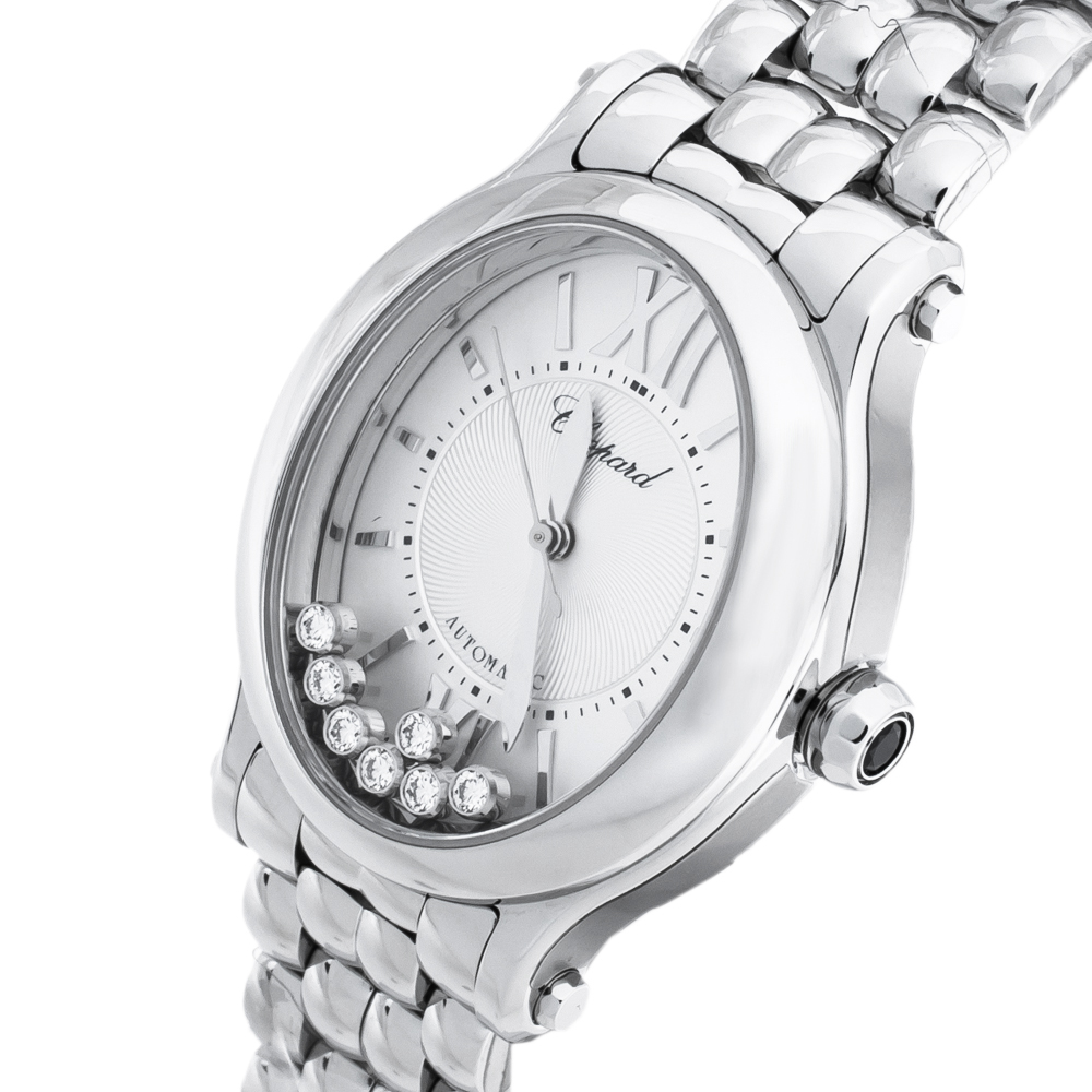 

Chopard Silver Stainless Steel Diamond Happy Sport