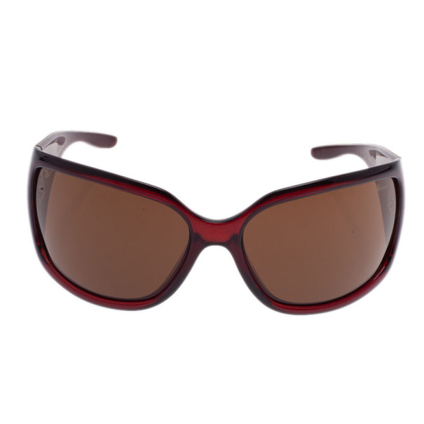 

Chopard Gold Monogram Shield Sunglasses, Brown