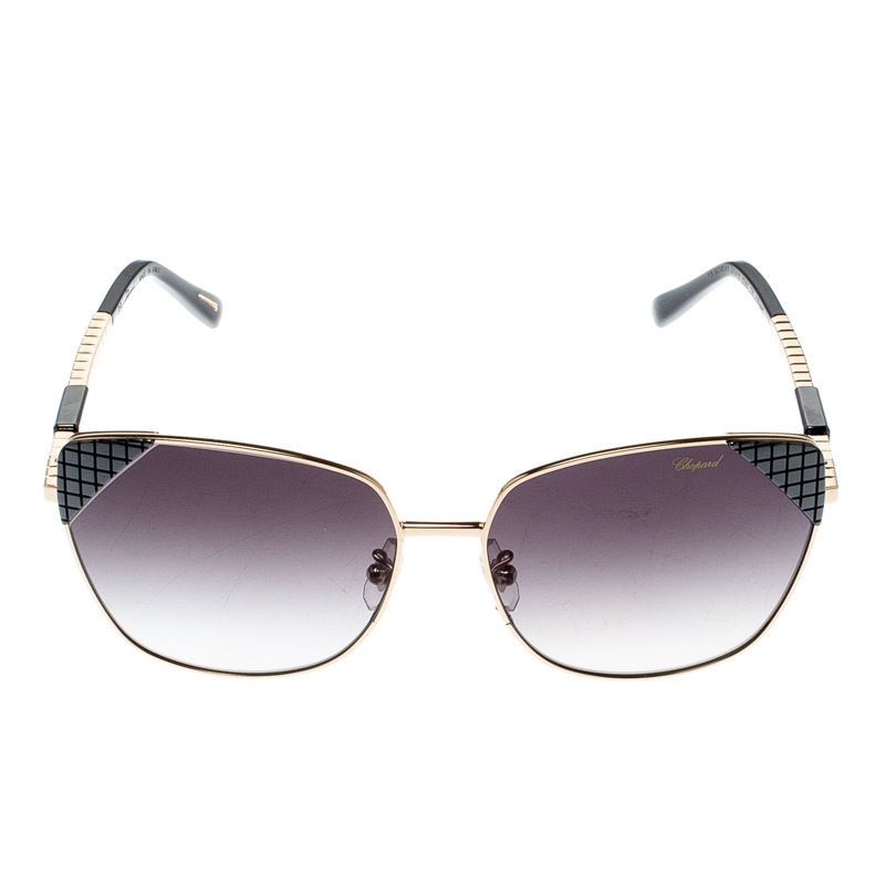 

Chopard Gold/Black Gradient Ceramic SCHC41 Cat Eye Sunglasses