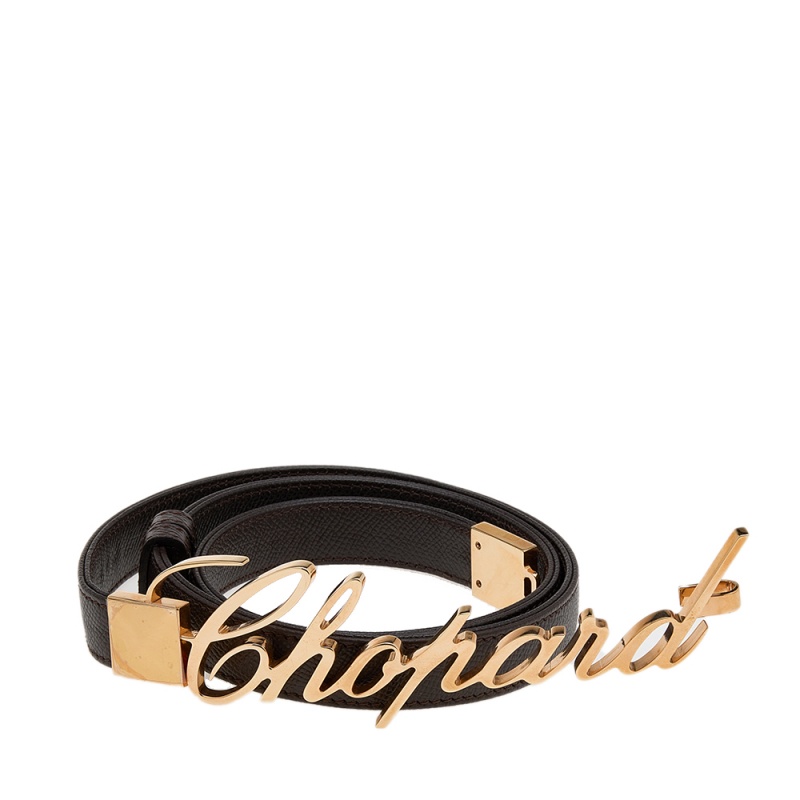 

Chopard Brown Leather Logo Buckle Belt