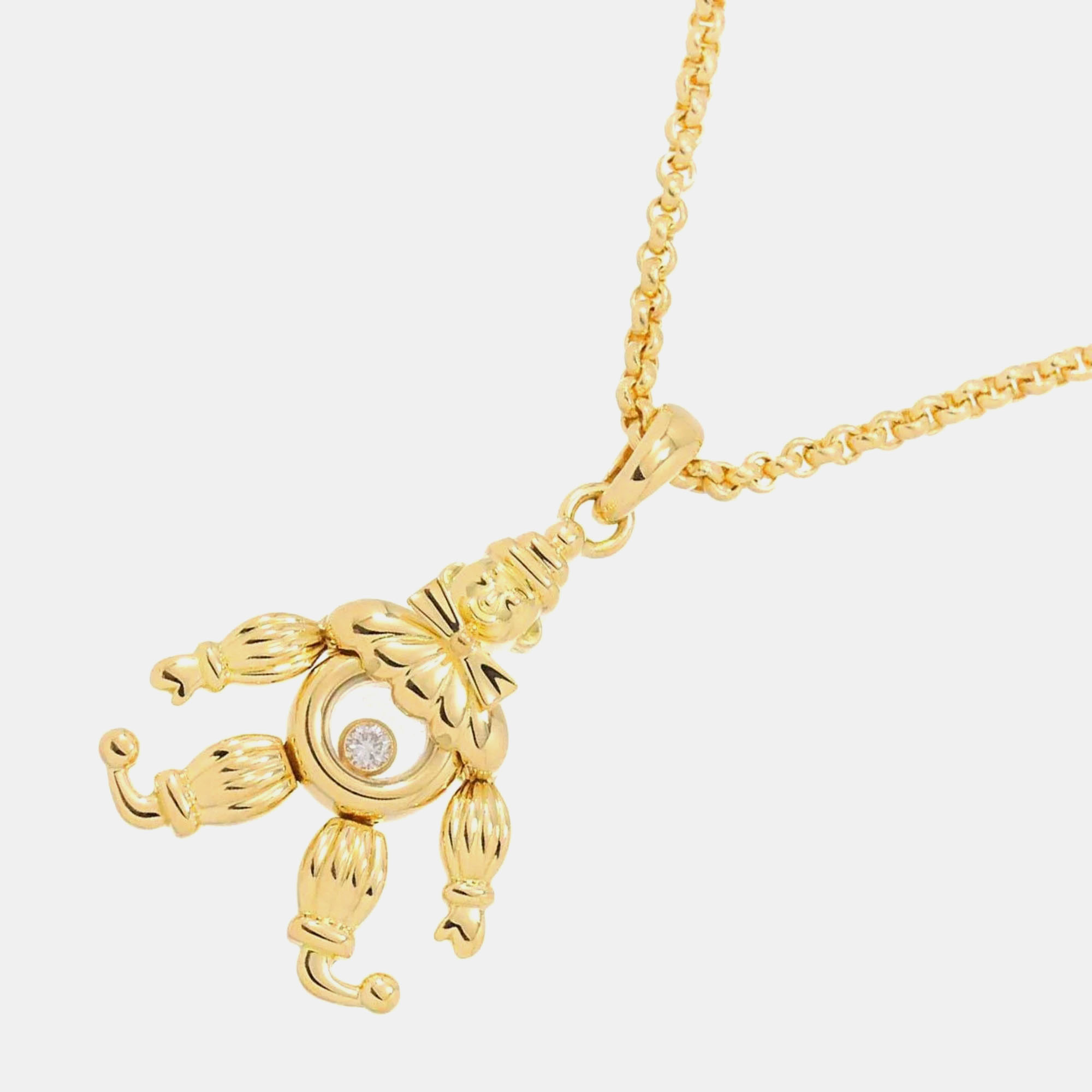 

Chopard 18K Yellow Gold and Diamond Happy Diamonds Clown Pendant Necklace