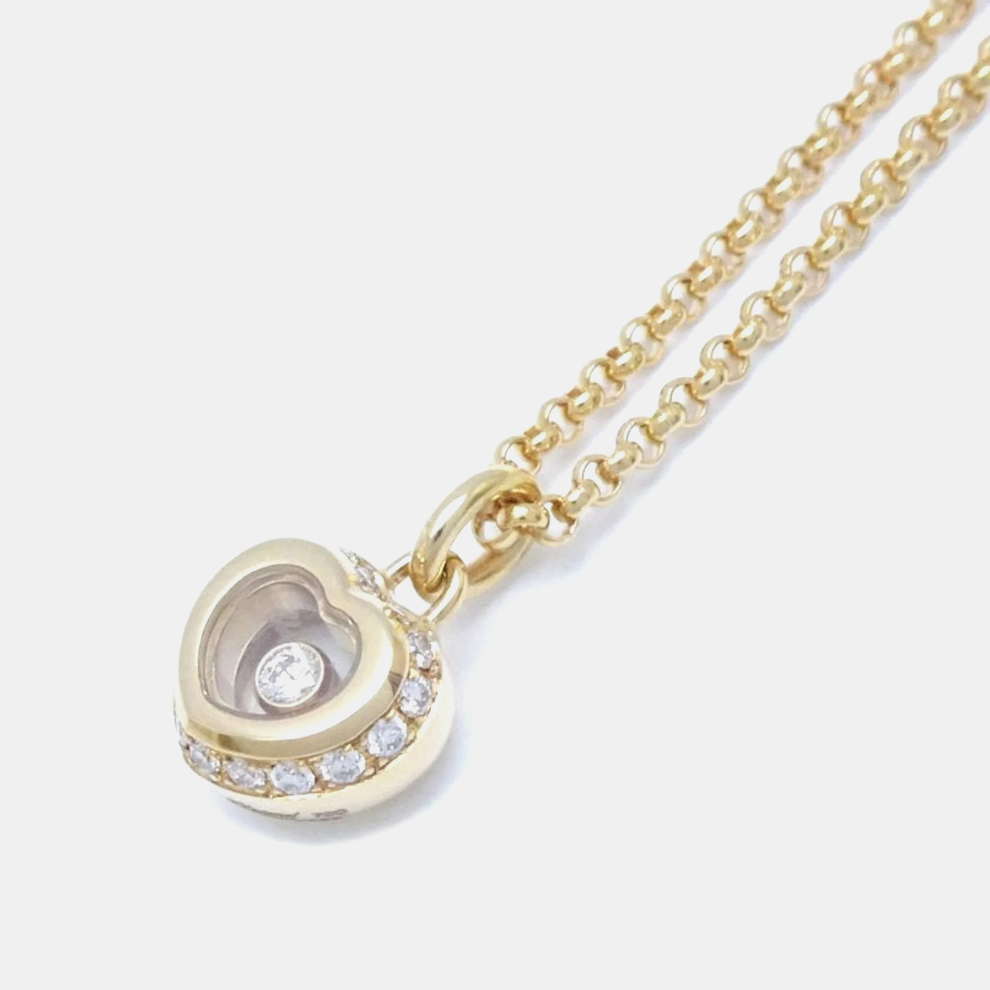 

Chopard 18K Yellow Gold and Diamond Happy Diamonds Heart Pendant Necklace