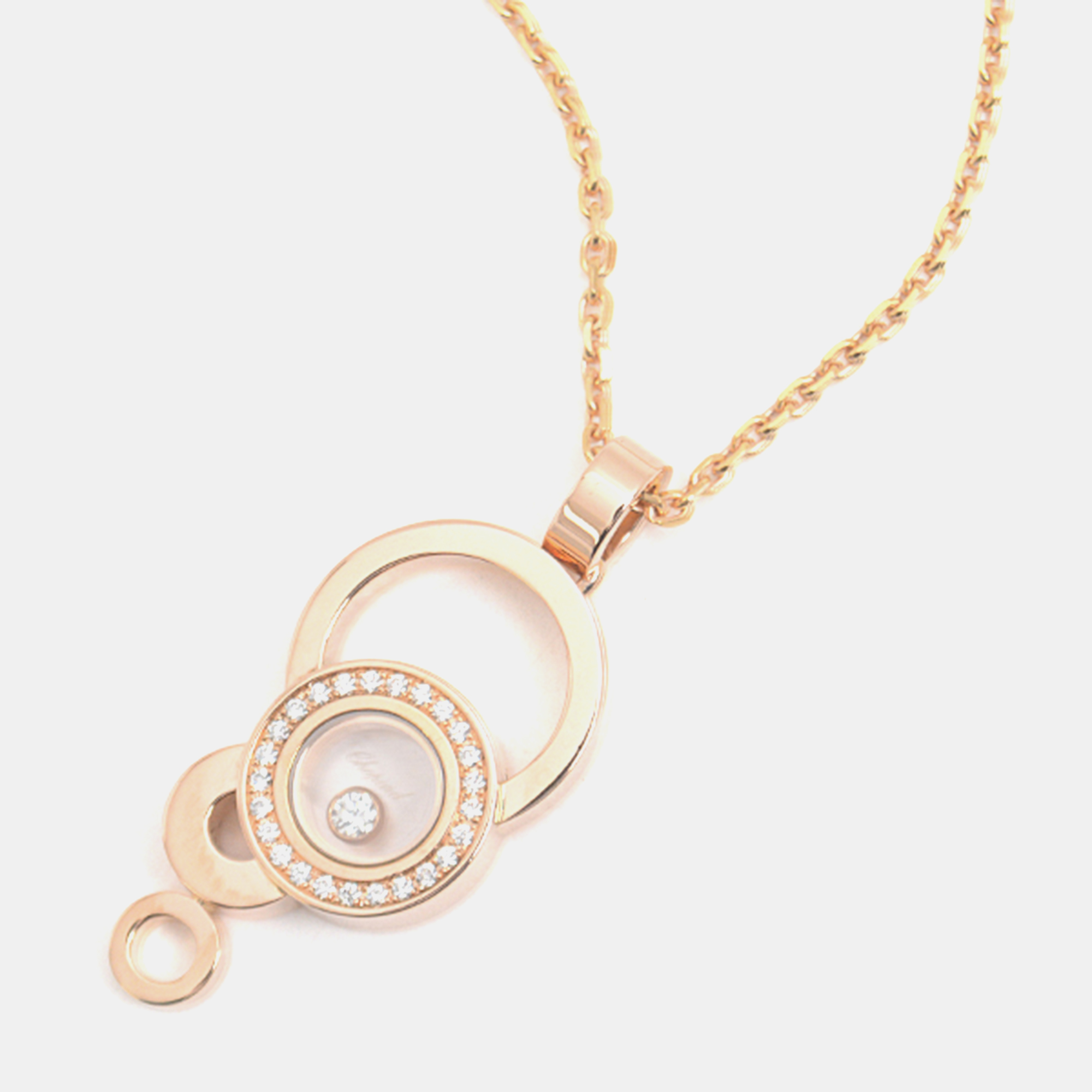 

Chopard 18K Rose Gold and Diamond Happy Bubbles Pendant Necklace