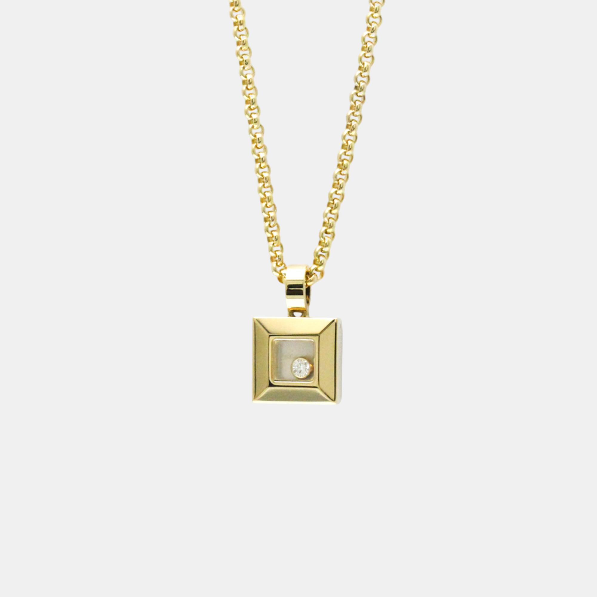 

Chopard 18K Yellow Gold and Diamond Happy Diamonds Pendant Necklace