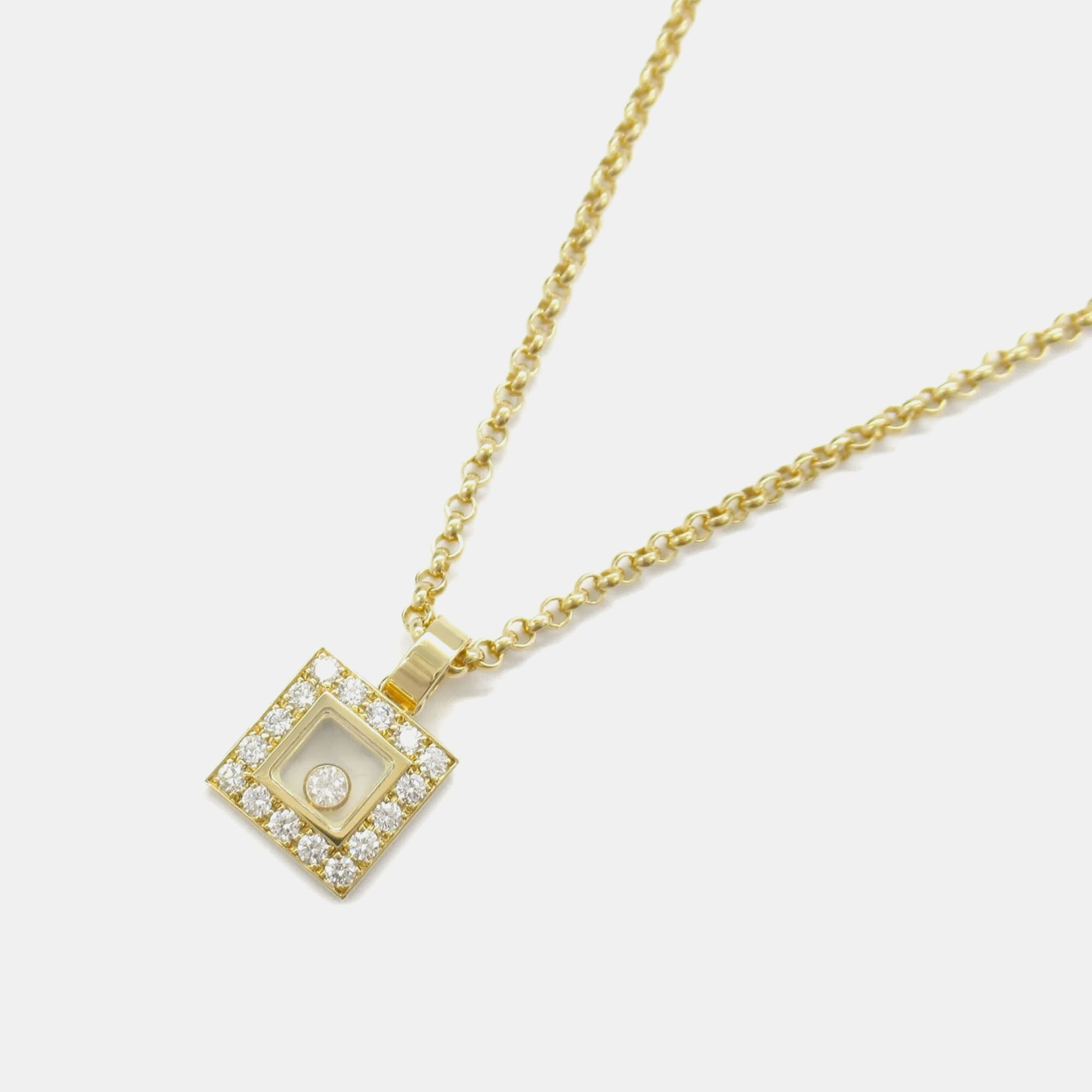 

Chopard 18K Yellow Gold and Diamond Happy Diamonds Pendant Necklace