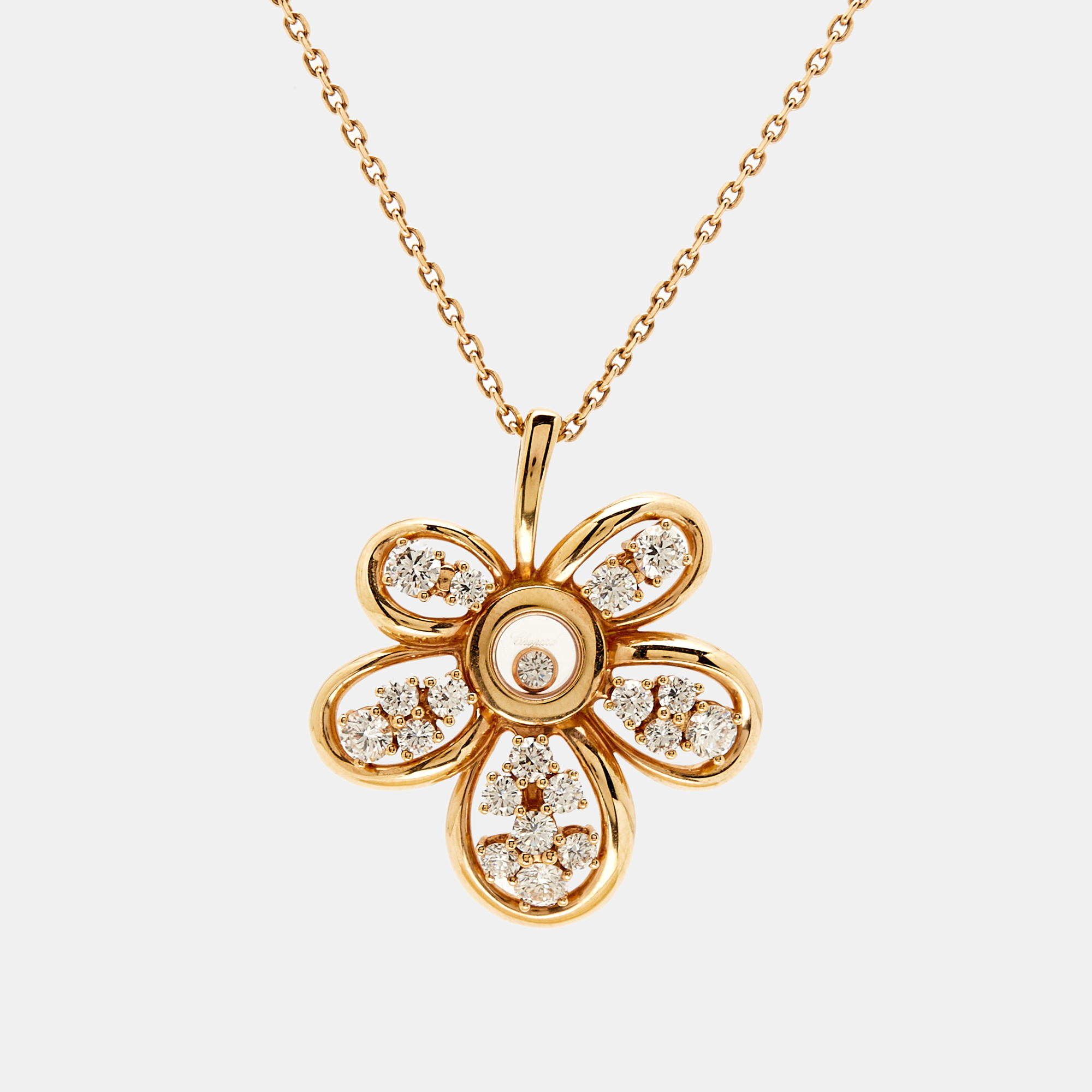 

Chopard Happy Diamonds 18k Rose Gold Pendant Necklace