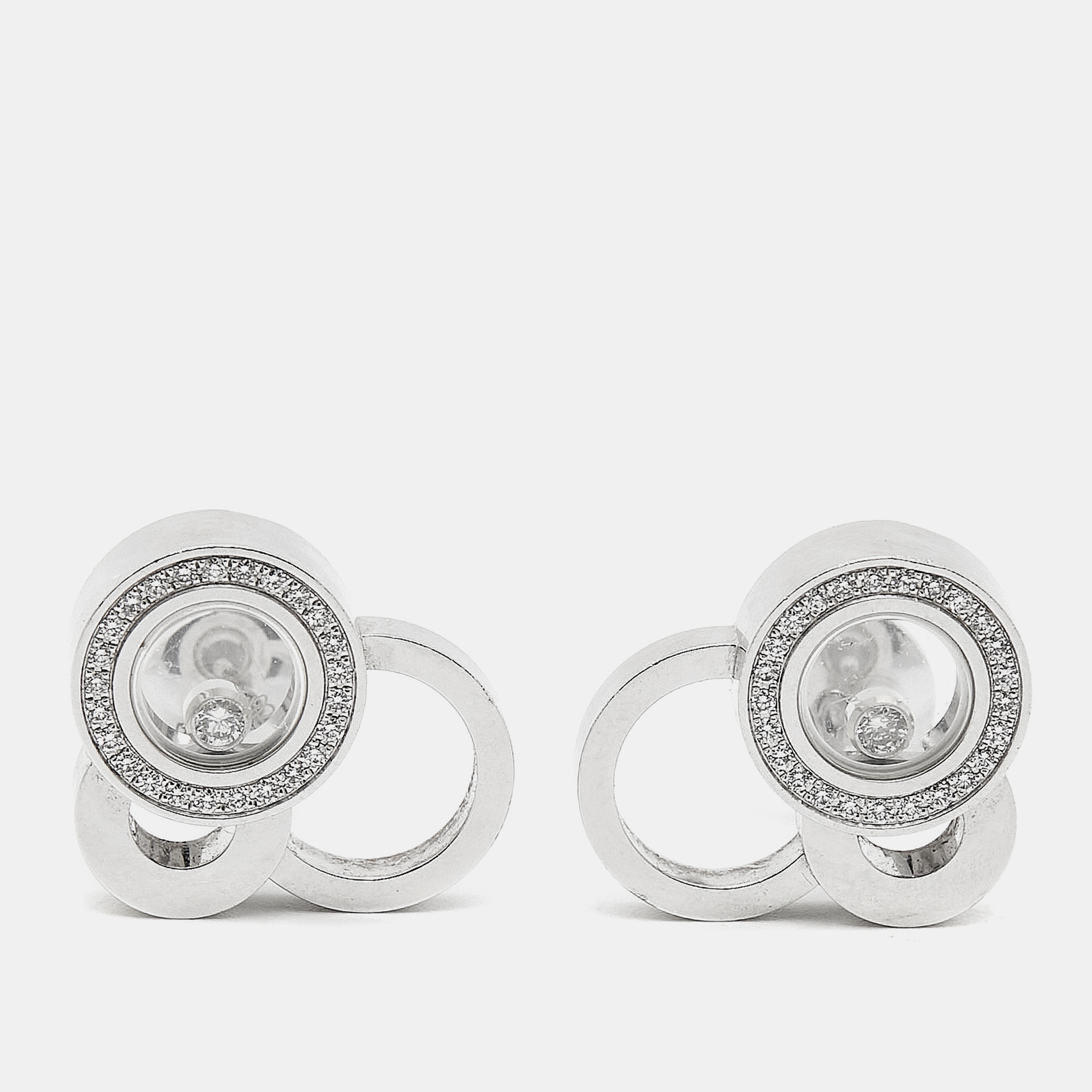 

Chopard Happy Bubble Diamonds 18k White Gold Earrings