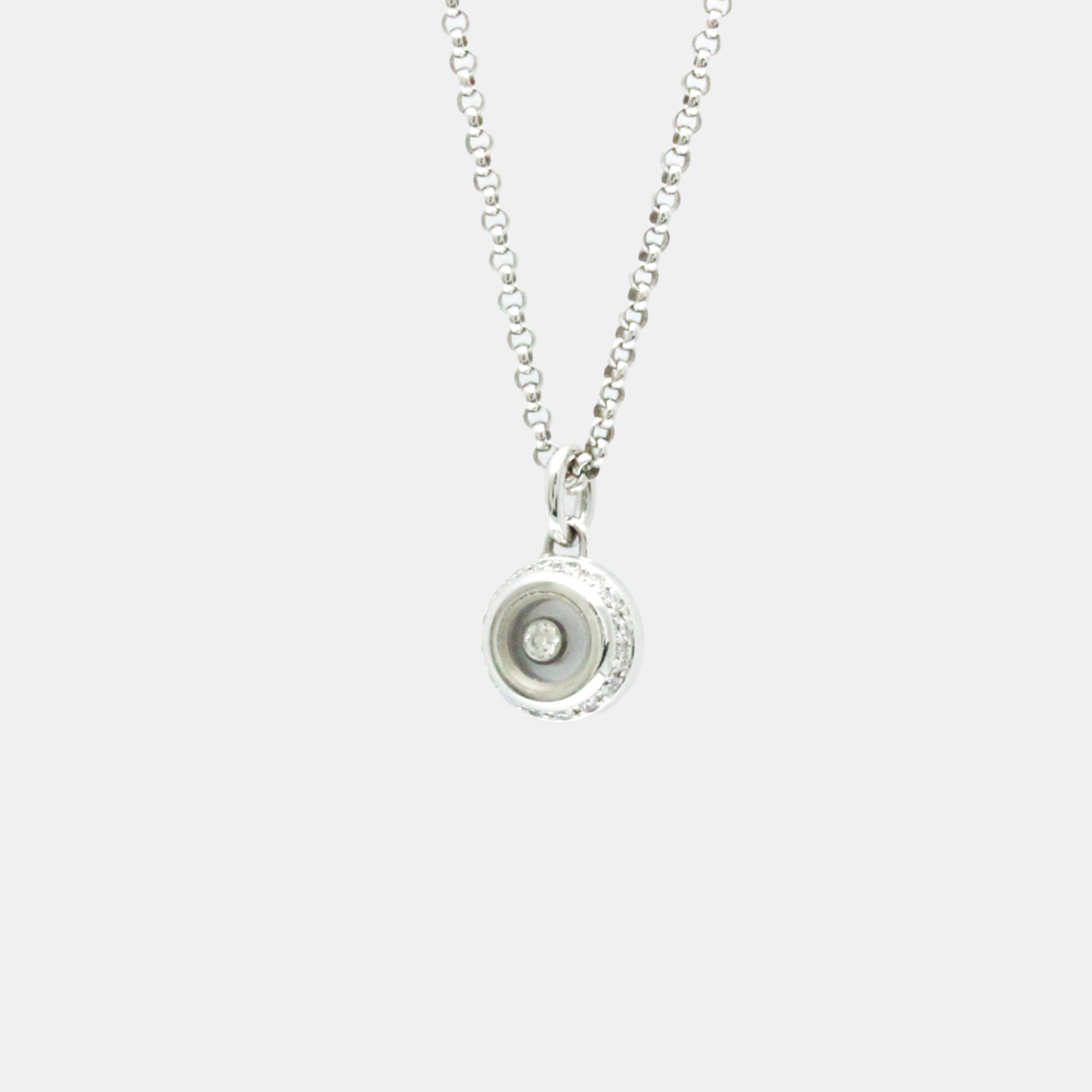 

Chopard 18K White Gold Diamond Miss Happy Necklace