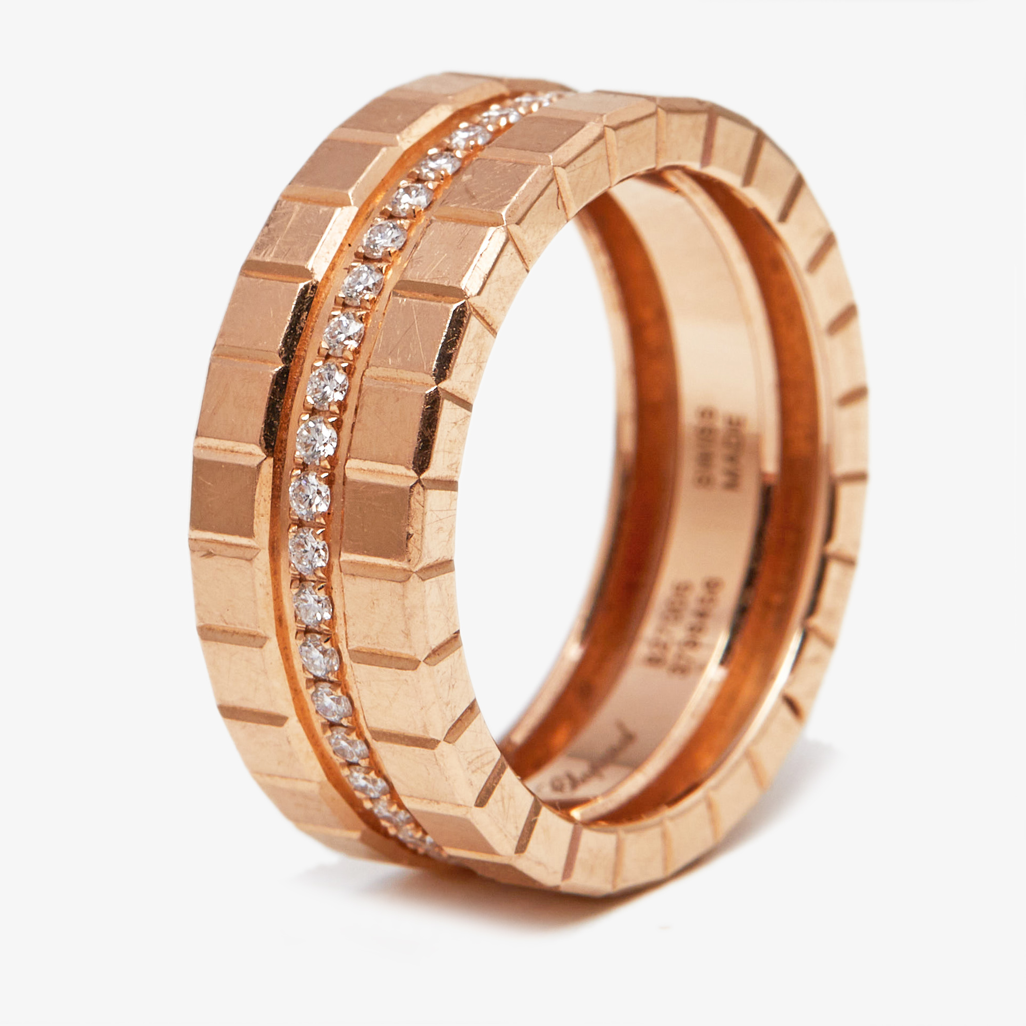 

Chopard Ice Cube Diamonds 18k Rose Gold Ring Size