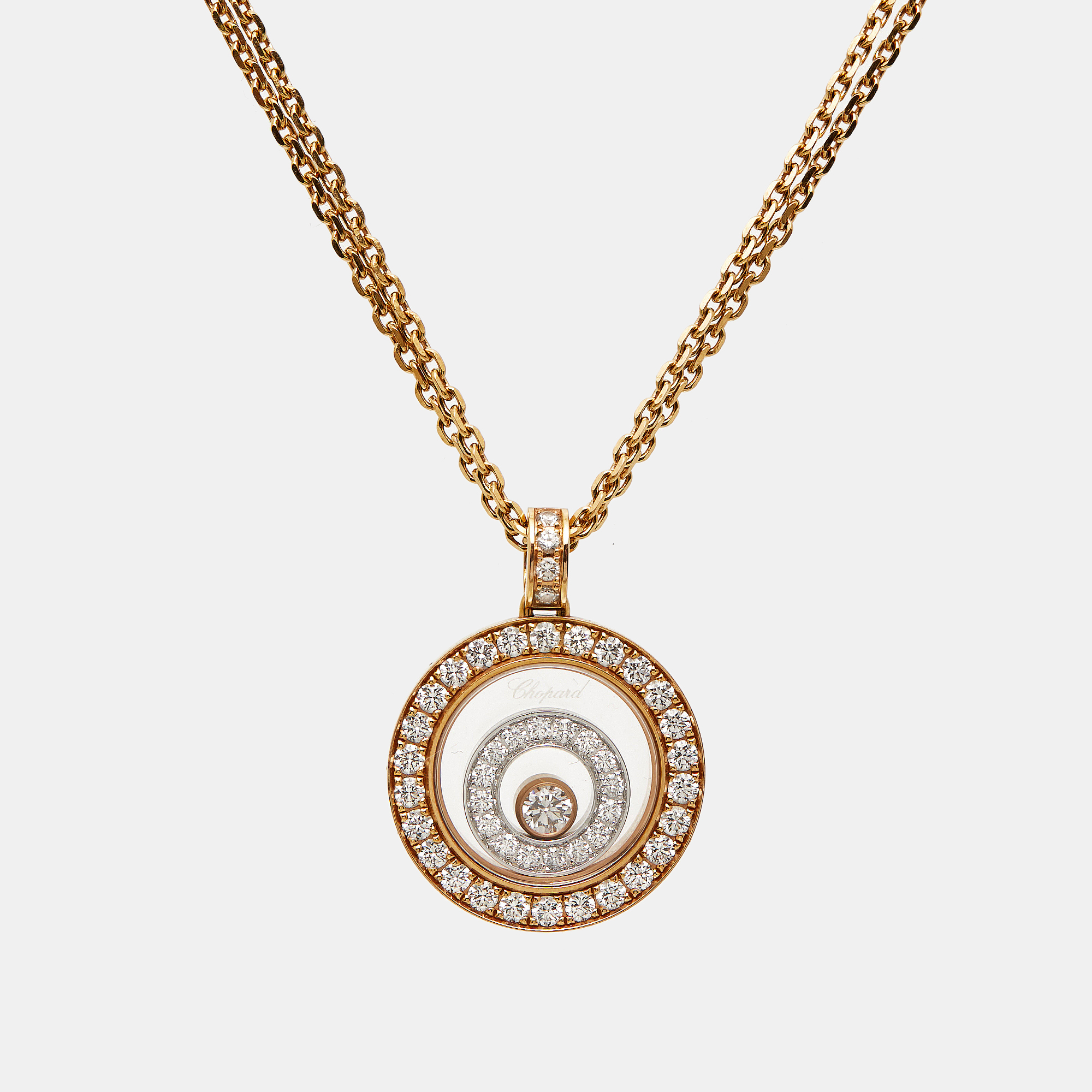 

Chopard Happy Spirit Diamonds 18k Two Tone Gold Necklace