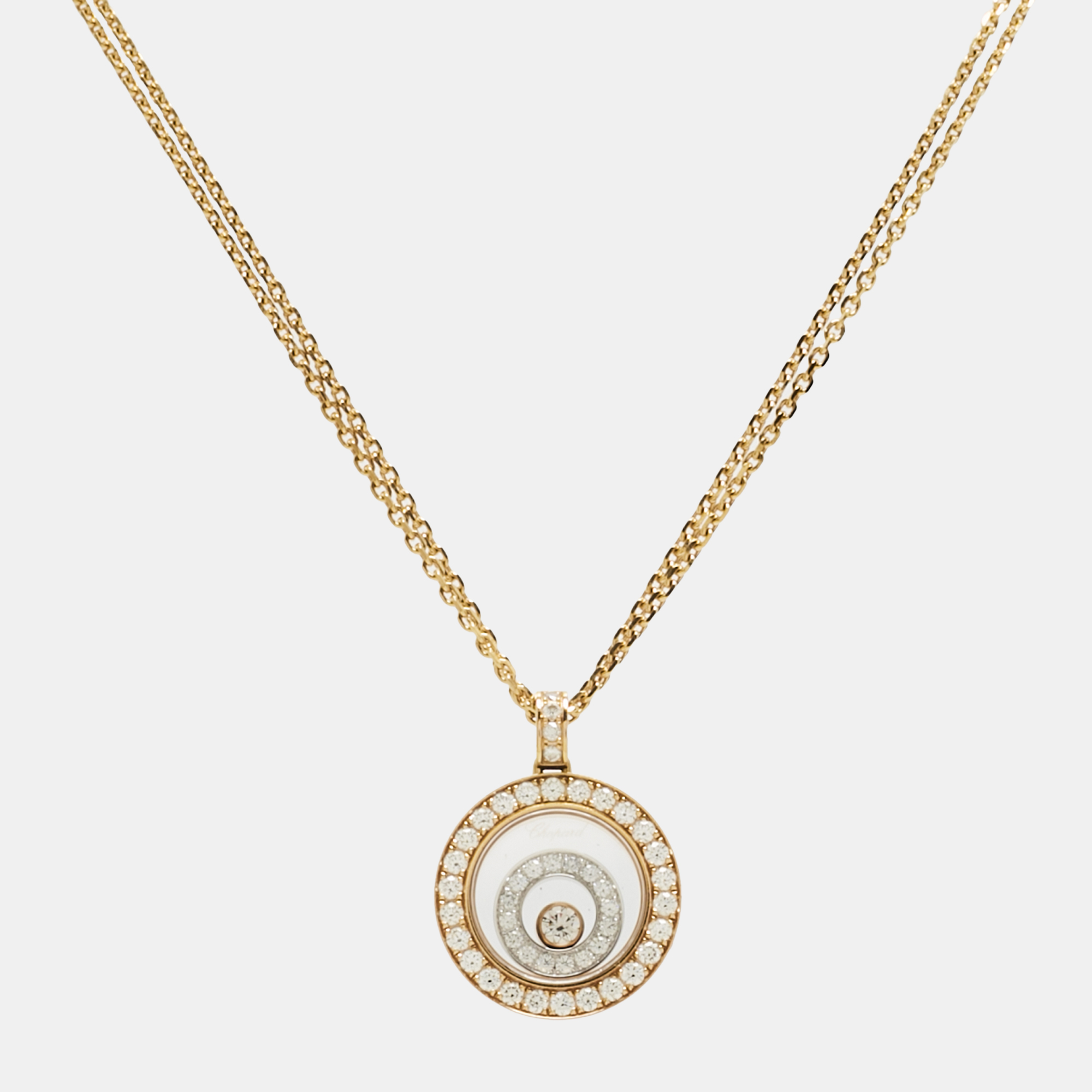 

Chopard Happy Spirit Diamonds 18k Two Tone Gold Necklace