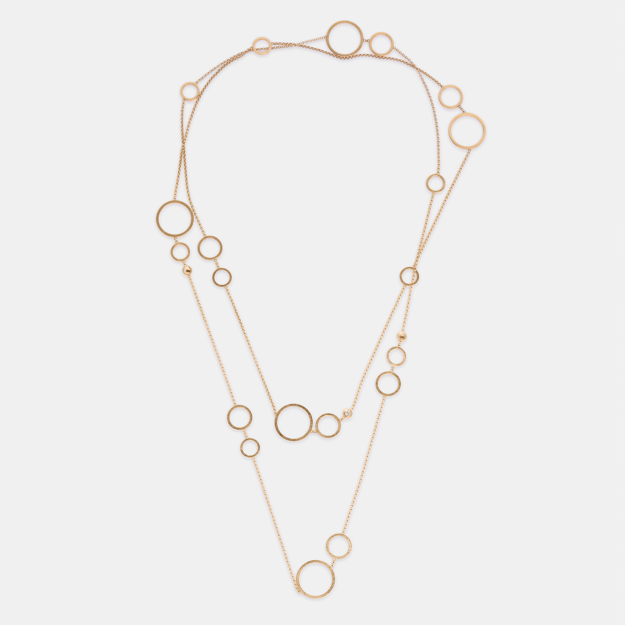 

Chopard 18K Yellow Gold Diamond Long Link Station Necklace