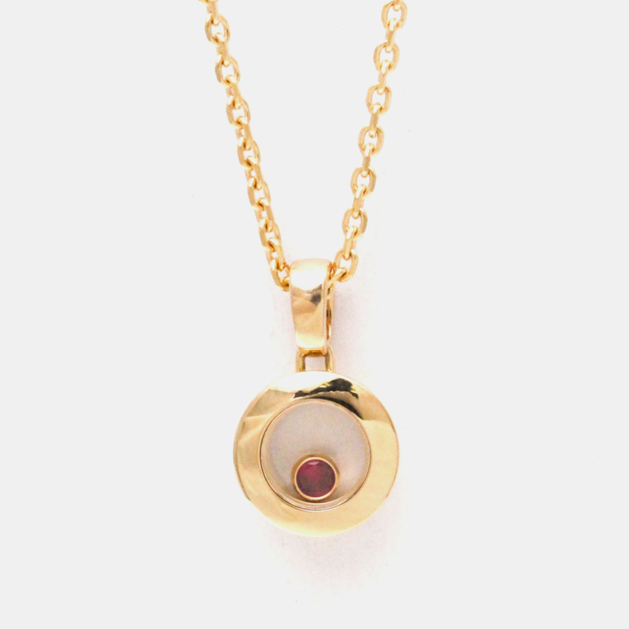 

Chopard Happy Diamonds 18K Rose Gold Ruby Necklace