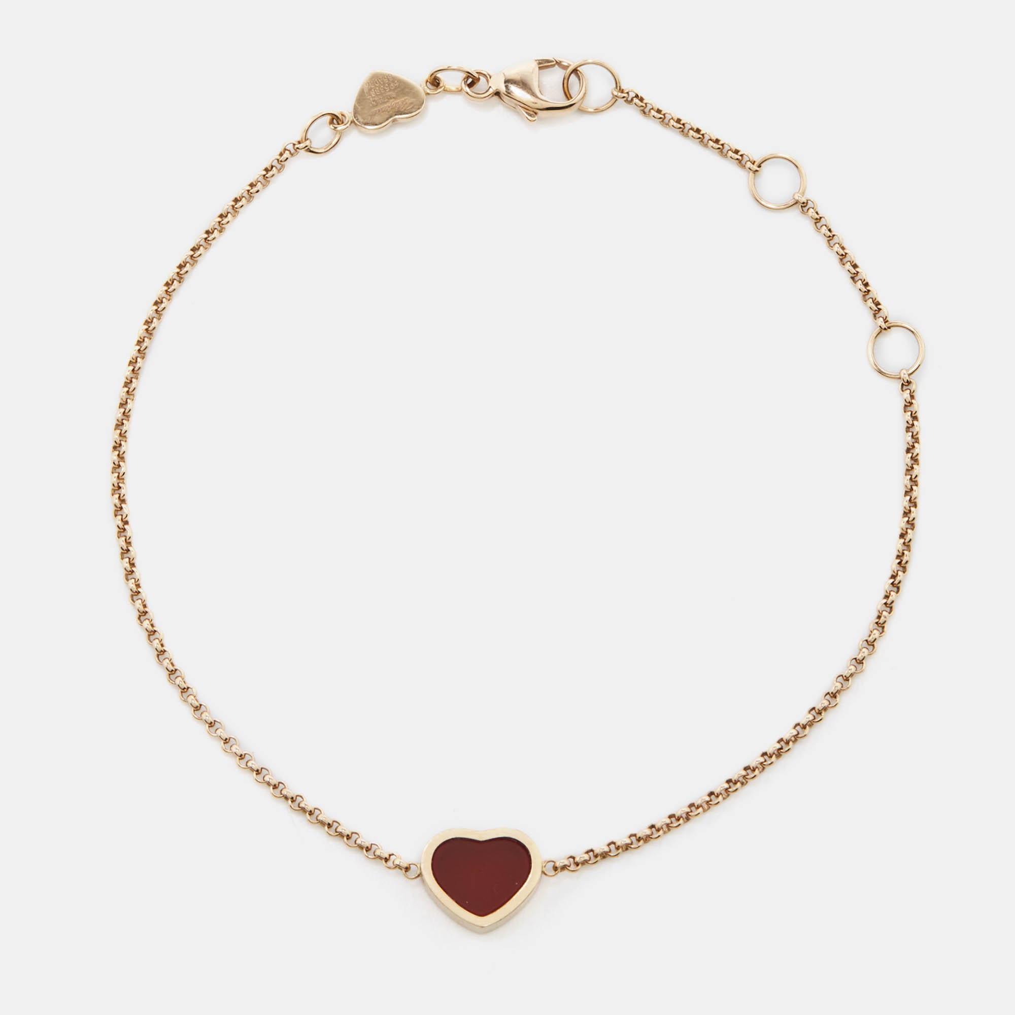

Chopard Happy Hearts Carnelian 18k Rose Gold Bracelet