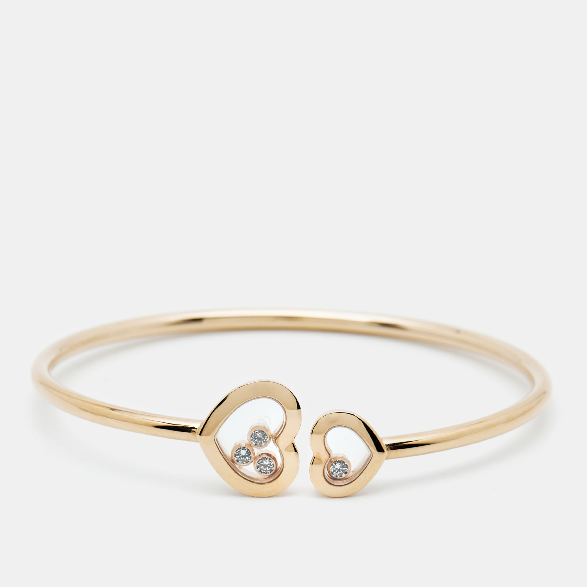 

Chopard Happy Diamonds Icons Diamond 18K Rose Gold Open Cuff Bracelet