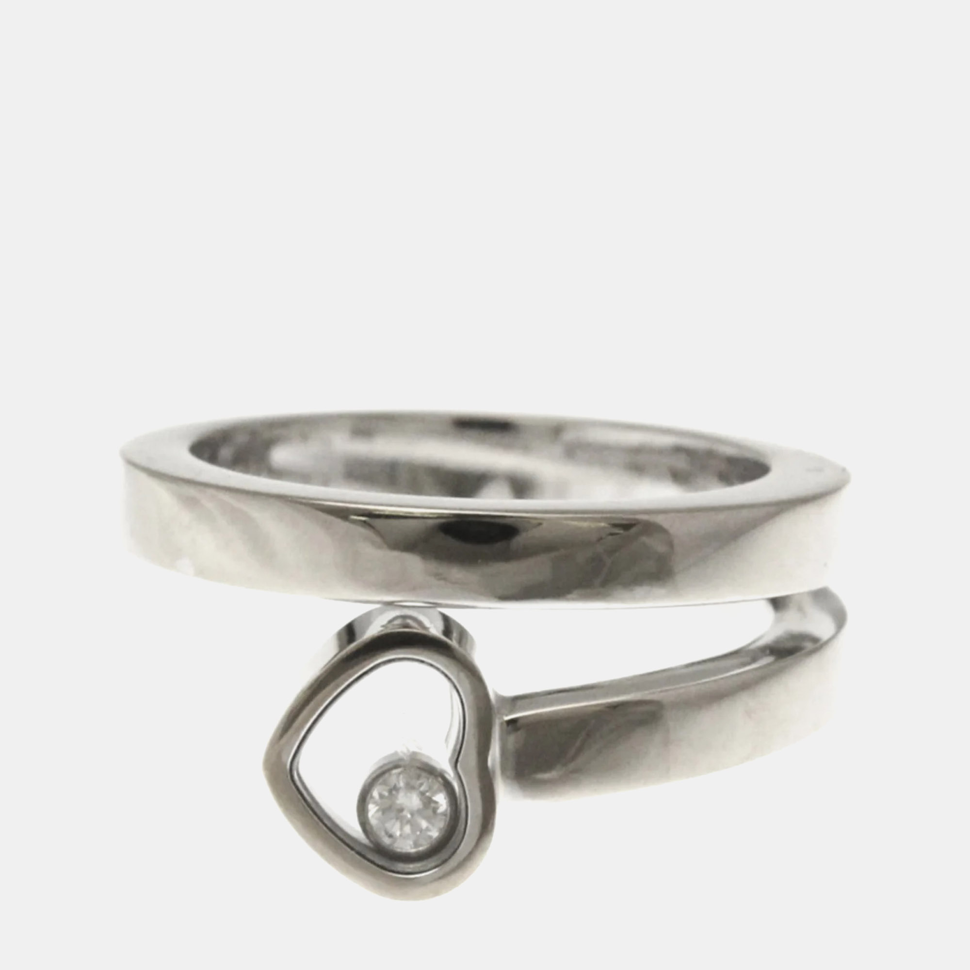 

Chopard Happy Heart Twist 18K White Gold Diamond Ring EU
