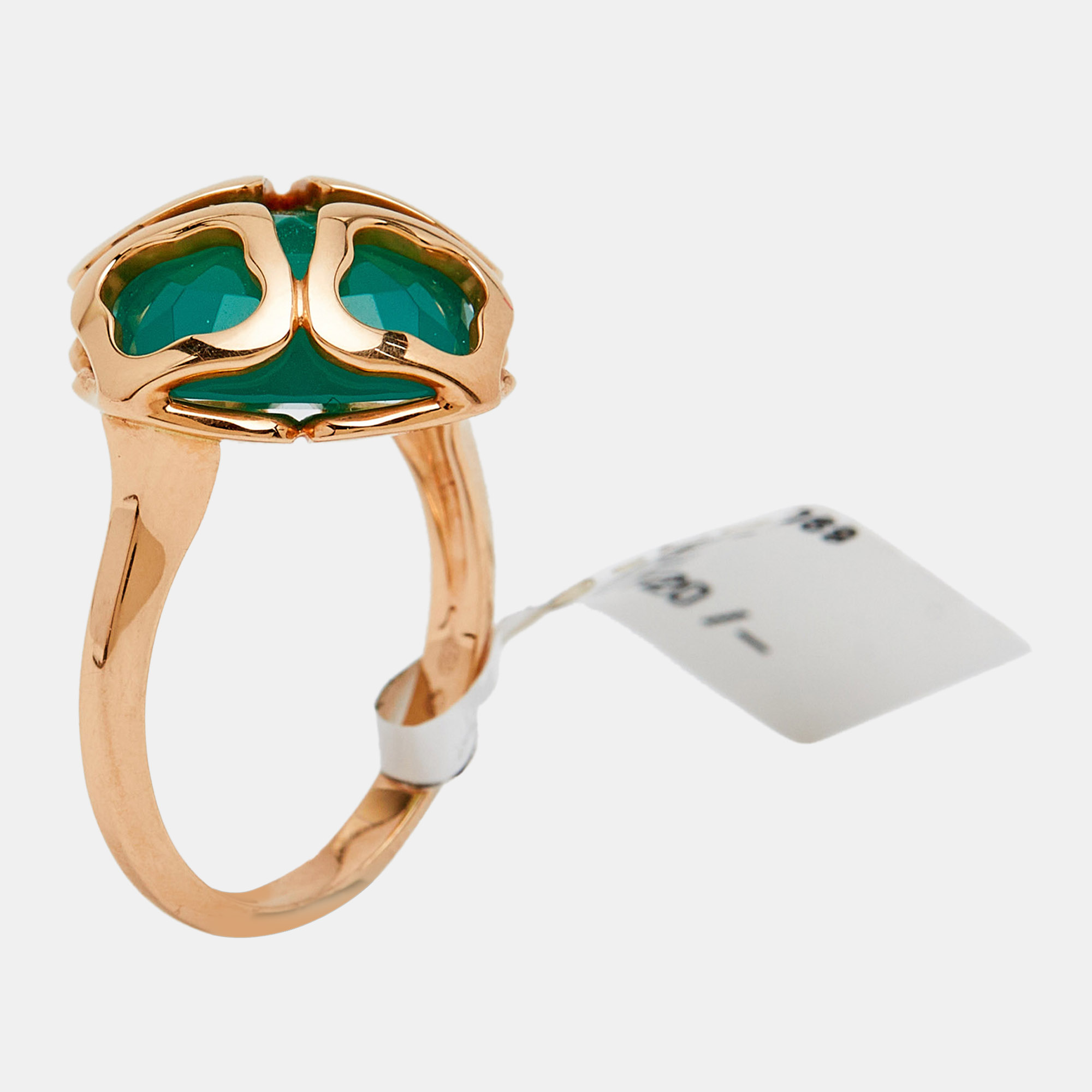 

Chopard Imperiale Green Chalcedony 18k Rose Gold Cocktail Ring Size