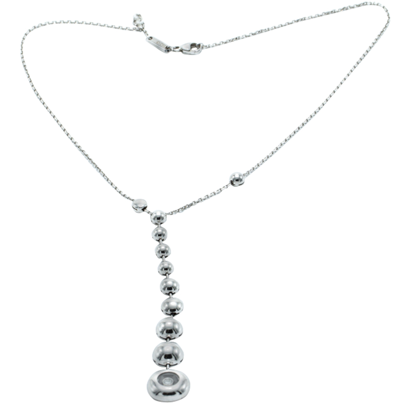 

Chopard 18K White Gold Drop Happy Diamond Necklace