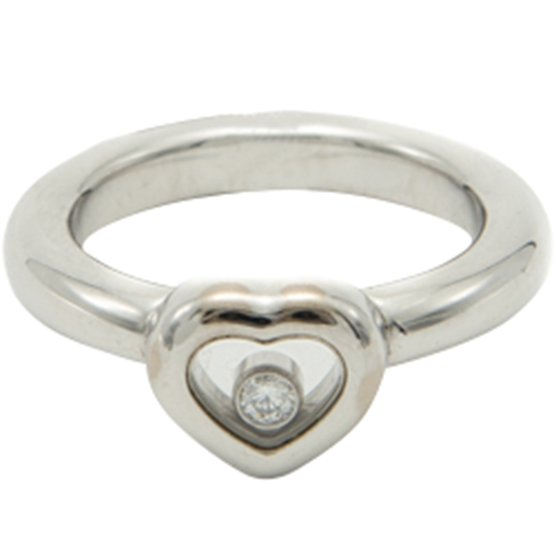 

Chopard 18K White Gold Happy Diamond Ring Size