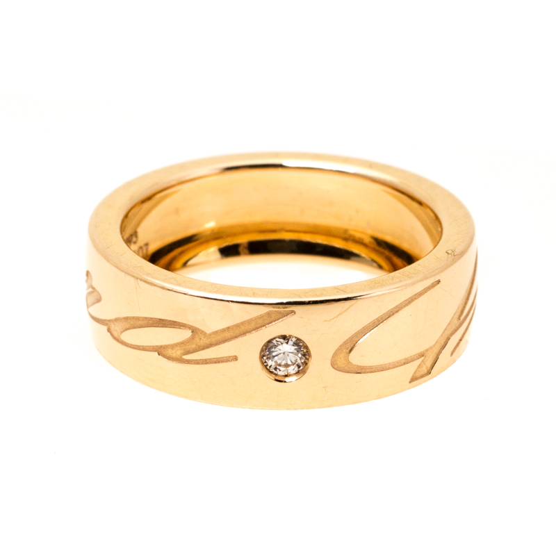 

Chopard Chopardissimo Diamond 18k Rose Gold Band Ring Size