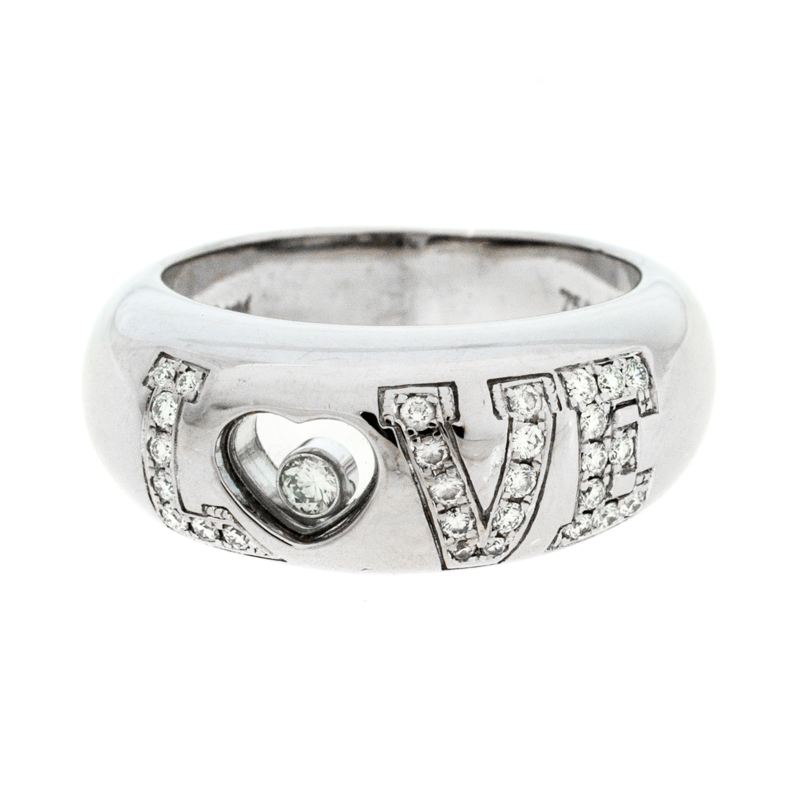 

Chopard Love Diamond 18k White Gold Cocktail Ring Size