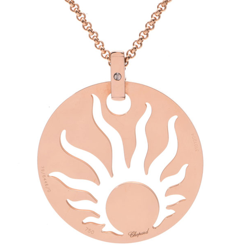 

Chopard 18k Rose Gold Happy Diamonds Sun Pendant Necklace