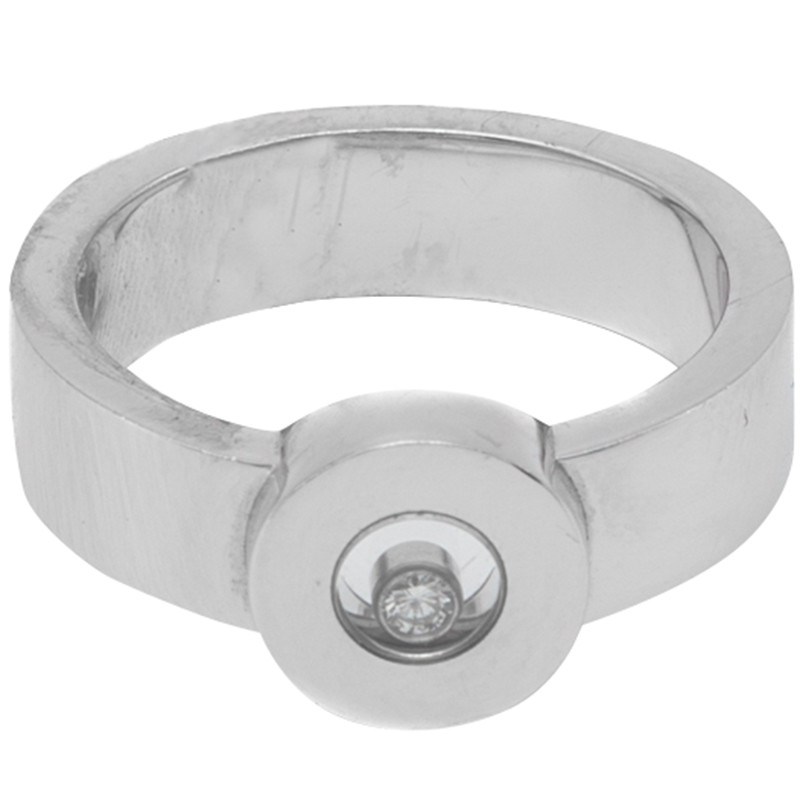 

Chopard 18K White Gold Happy Diamond Ring Size
