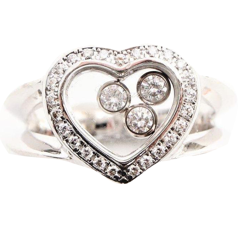 

Chopard Happy Diamond Icon Heart Diamond 18K White Gold Ring Size