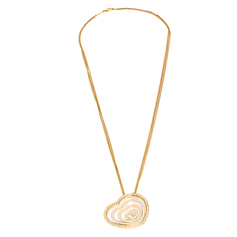 

Chopard Diamond Heart 18k Yellow Gold Pendant Necklace