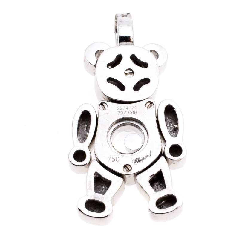 

Chopard Happy Diamond 18k White Gold Teddy Bear Pendant, Silver