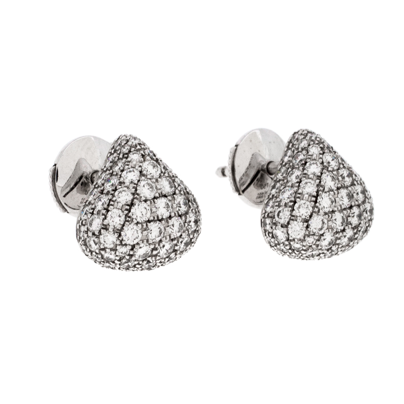 

Chopard Diamond 18k White Gold Stud Earrings, Silver
