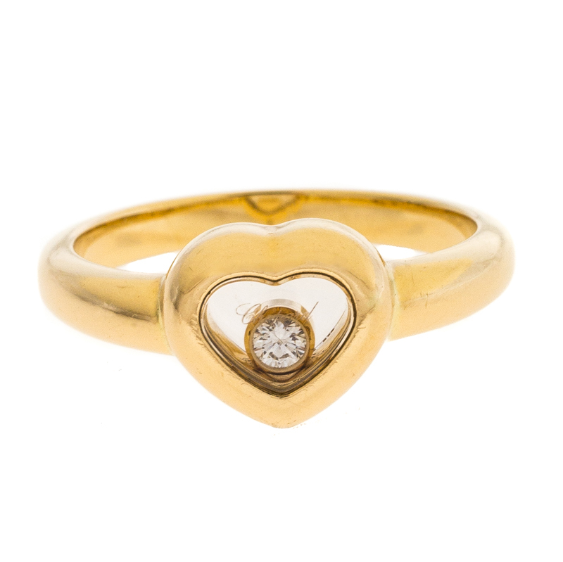 

Chopard Happy Diamond Heart 18K Yellow Gold Ring Size