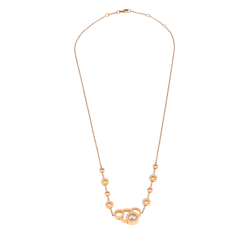 

Chopard Happy Bubbles Diamond 18K Rose Gold Necklace