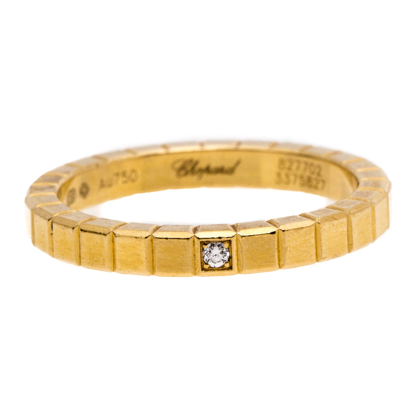 

Chopard Ice Cube Diamond 18K Yellow Gold Band Ring Size