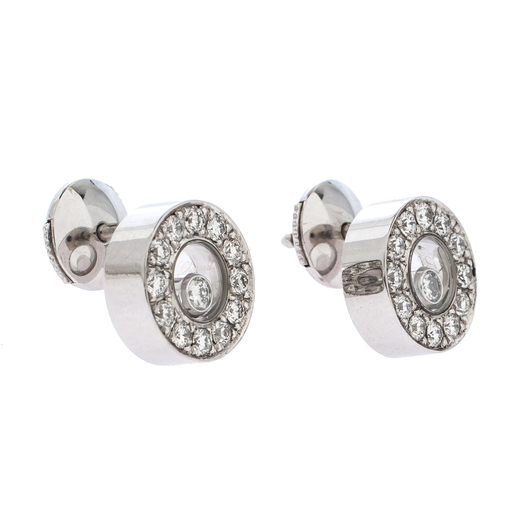 

Chopard Happy Diamond 18K White Gold Stud Earrings