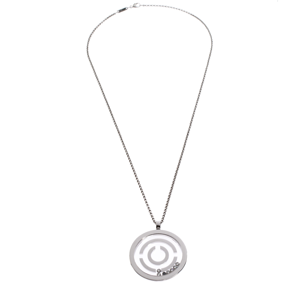 

Chopard Happy Diamonds Labyrinthe 18K White Gold Open-work Pendant Necklace