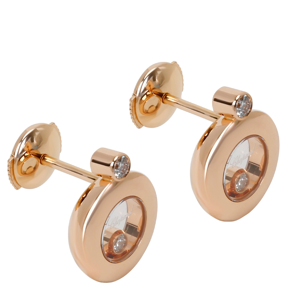 

Chopard Happy Diamonds 0.18 CTW 18K Rose Gold Earrings