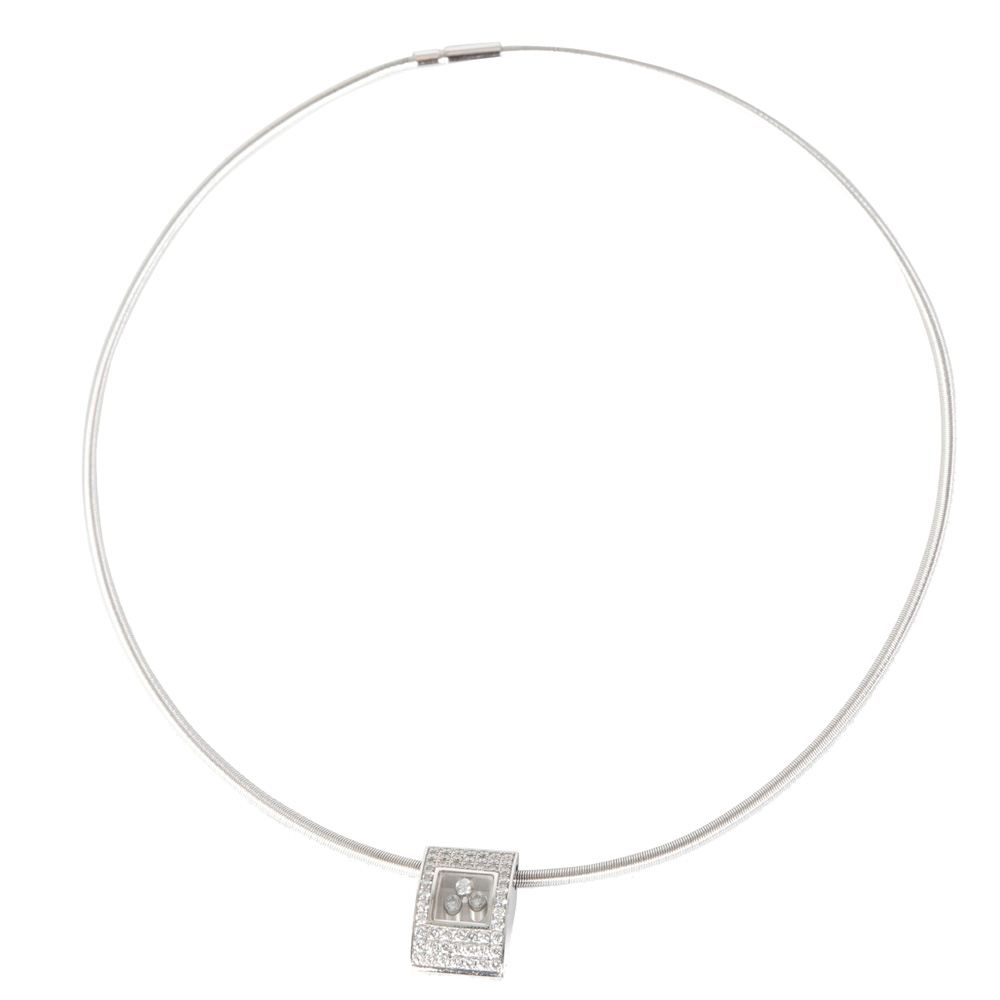 

Chopard Happy Diamonds 0.88 CTW 18K White Gold Pendant Necklace