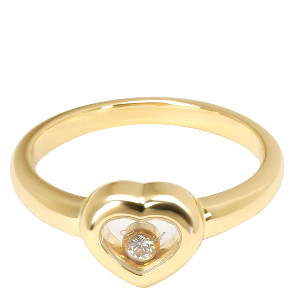 

Chopard Happy Hearts Diamond 0.05 CTW 18K Yellow Gold Ring Size