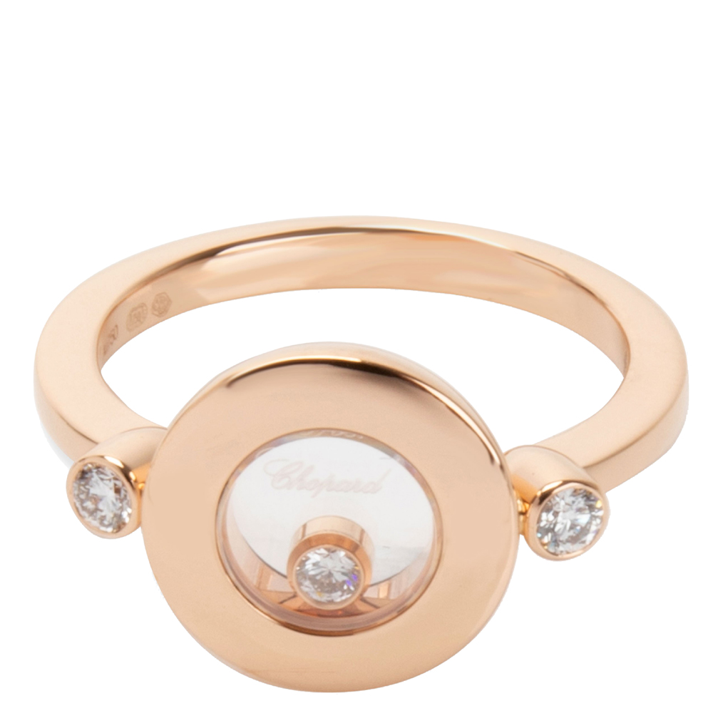 

Chopard Happy 0.14 CTW Diamonds 18K Rose Gold Ring Size