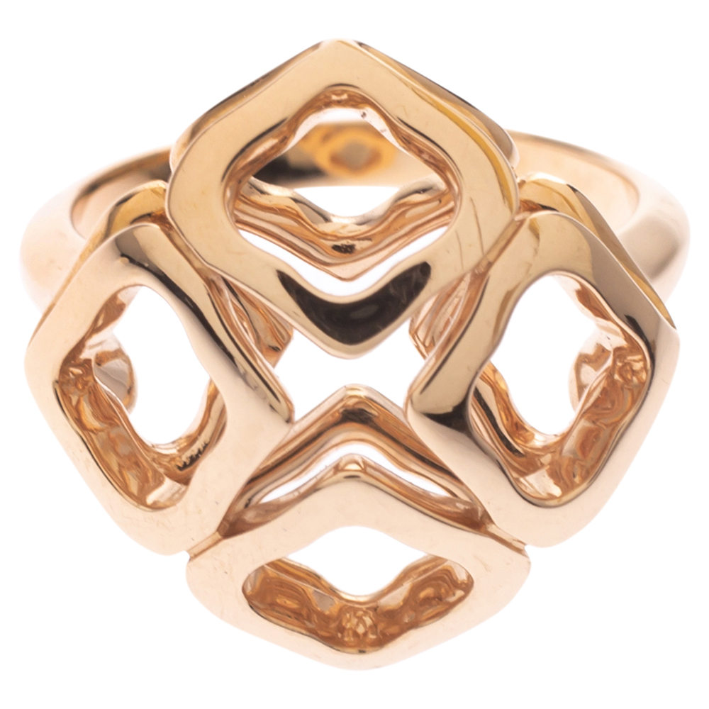 

Chopard Imperiale Openwork 18K Rose Gold Cocktail Ring Size