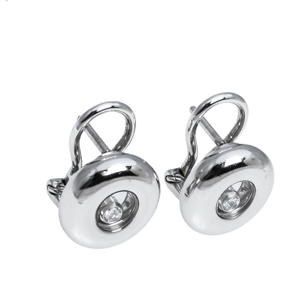 

Chopard Miss Happy Diamond 18K White Gold Stud Earrings