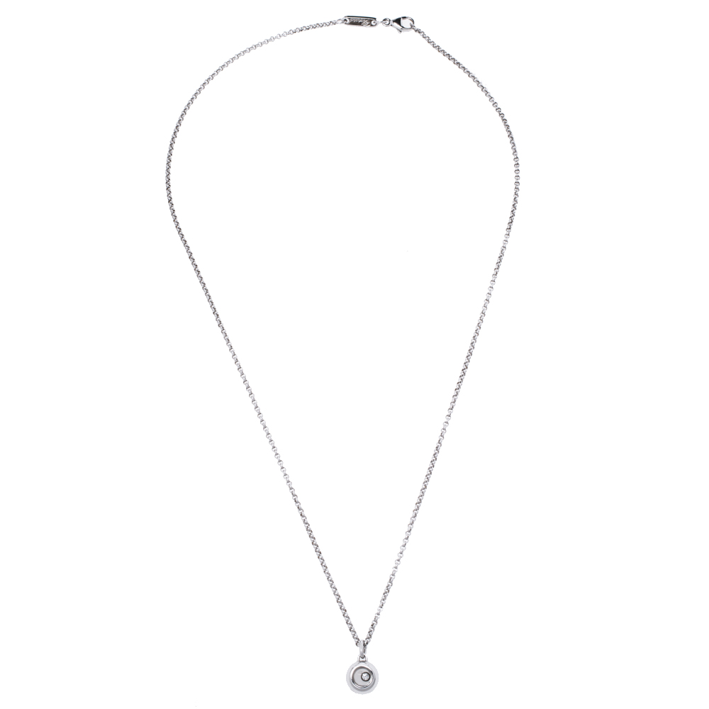 

Chopard Happy Diamond Mini Circle 18K White Gold Pendant Necklace