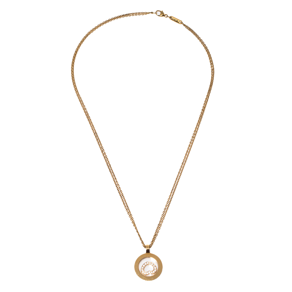 

Chopard Happy Diamonds 18K Yellow Gold Pendant Necklace