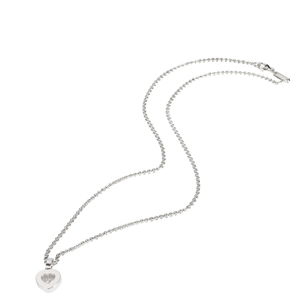 

Chopard Happy Diamond Heart 18K White Gold Diamond Necklace